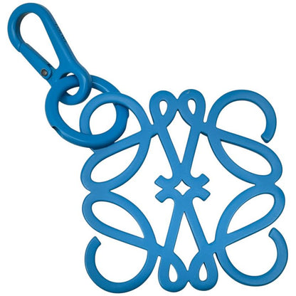 Loewe Anagram Bag Charm Key Holder Key Ring Metal Blue