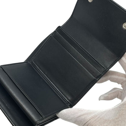 Celine Mini Trifold Wallet Compact Logo Leather