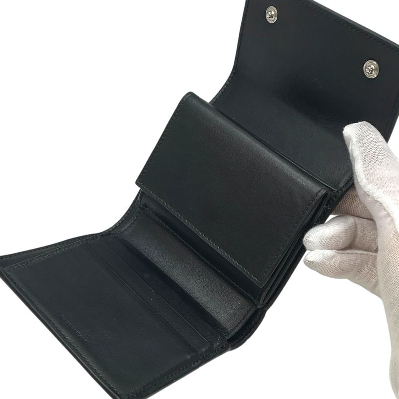 Celine Mini Trifold Wallet Compact Logo Leather