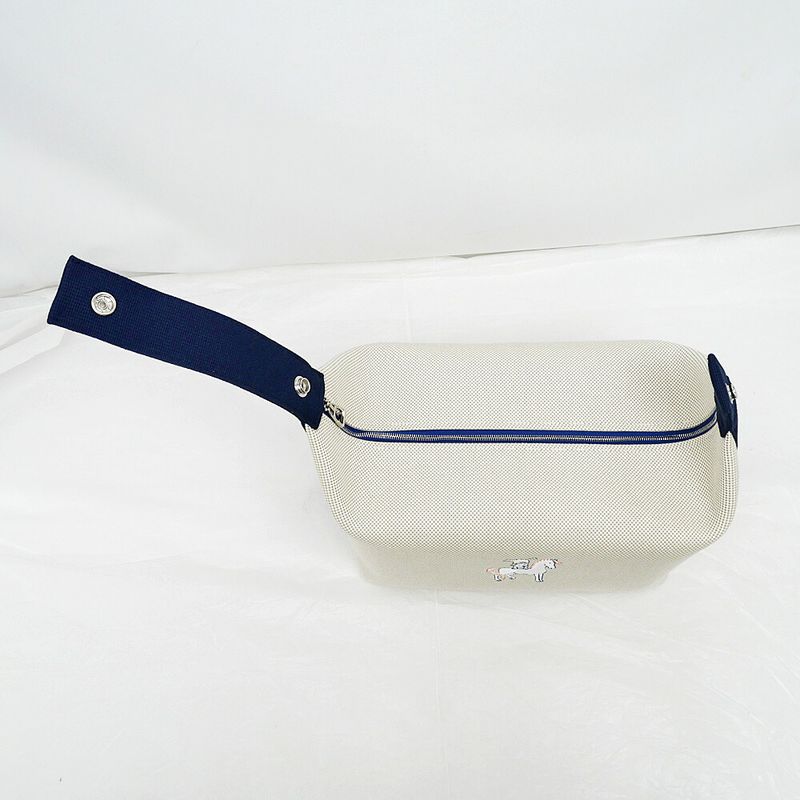 Hermes Brid-a-brac GM Gabriel Gripere Bleu Nattier Toile Ash Silver Pouch