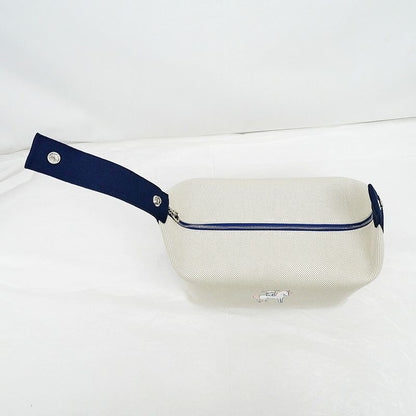 Hermes Brid-a-brac GM Gabriel Gripere Bleu Nattier Toile Ash Silver Pouch