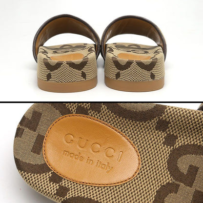 Gucci Slide Sandals 7 Jumbo GG Beige