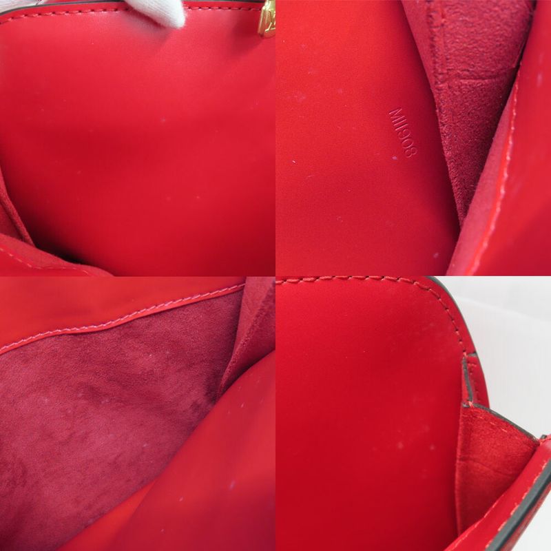 Louis Vuitton Pont Neuf Epi Castilian Red Handbag Gold