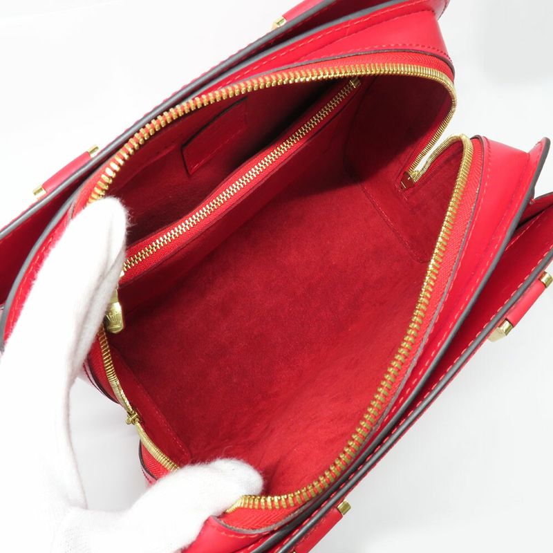 Louis Vuitton Pont Neuf Epi Castilian Red Handbag Gold