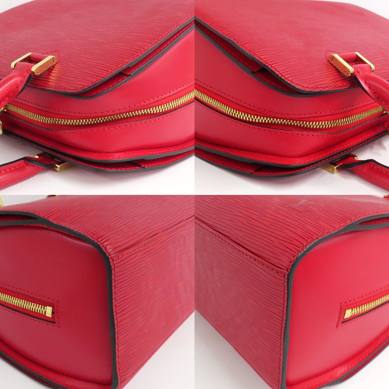 Louis Vuitton Pont Neuf Epi Castilian Red Handbag Gold