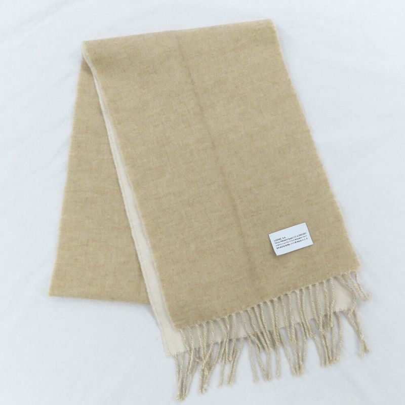 Loewe Scarf Anagram Ivory Beige Wool Cashmere Bicolor Ation From Use And Wear.