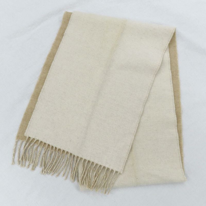 Loewe Scarf Anagram Ivory Beige Wool Cashmere Bicolor Ation From Use And Wear.