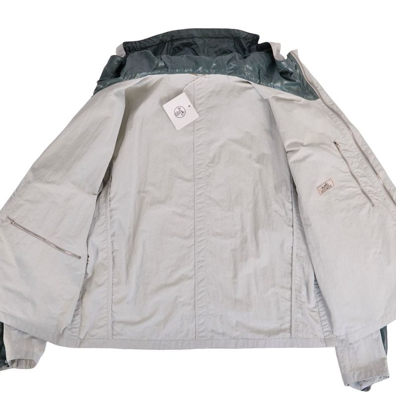 Hermes Jacket with Hood Nylon Zip