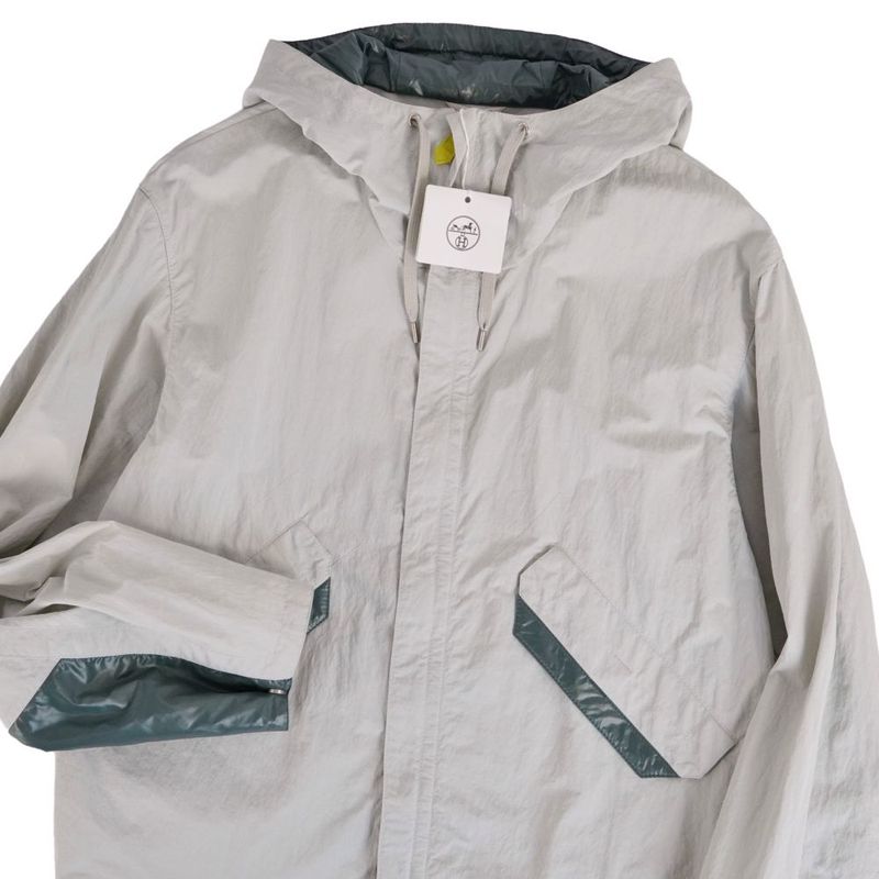 Hermes Jacket with Hood Nylon Zip