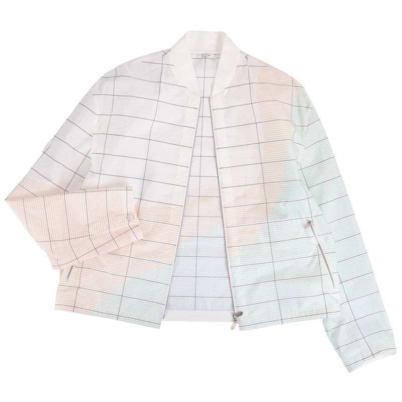 Hermes Jacket Zip Up Check Po
