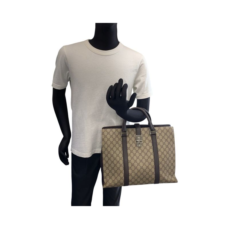 Gucci GG Supreme Canvas Leather Business Bag Handbag