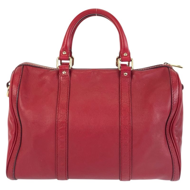 Gucci Micro Guccissima Red Gold Leather Mini Boston Bag 2-Way