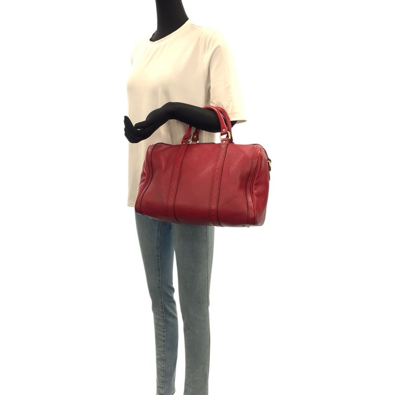 Gucci Micro Guccissima Red Gold Leather Mini Boston Bag 2-Way