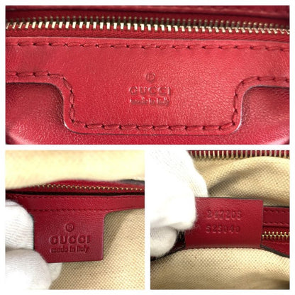 Gucci Micro Guccissima Red Gold Leather Mini Boston Bag 2-Way