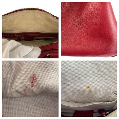 Gucci Micro Guccissima Red Gold Leather Mini Boston Bag 2-Way