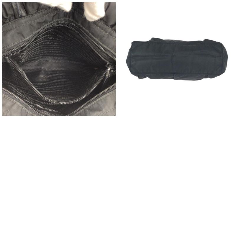 Prada Tessuto Black Nylon Leather Tote