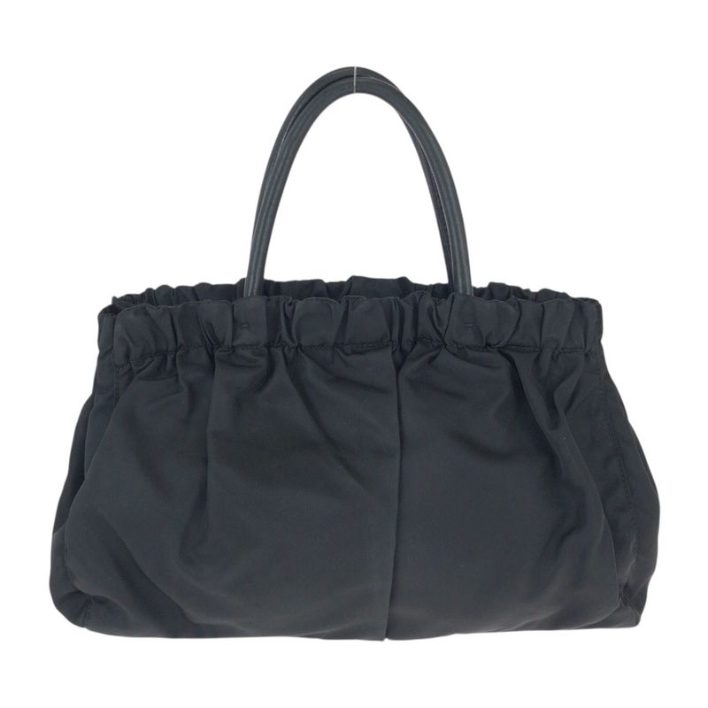 Prada Tessuto Black Nylon Leather Tote