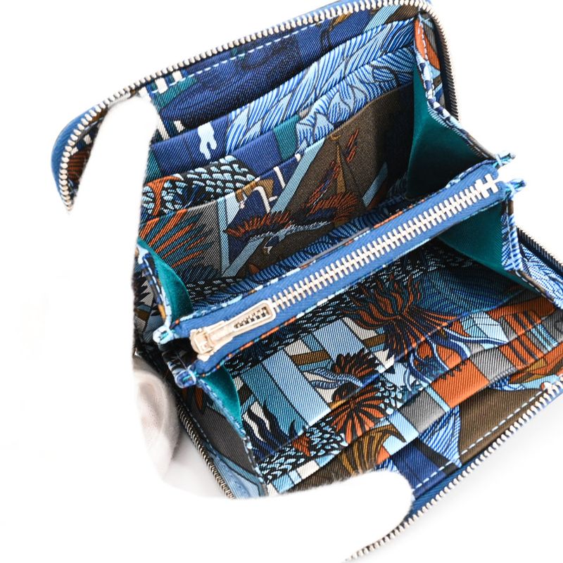 Hermes Compact Wallet Azap Silk Bour De Brus
