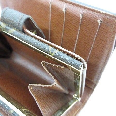 Louis Vuitton Monogram Porte Monnaie Billets Viennois Wallet Bifold Clasp Brown Brown, Tea,