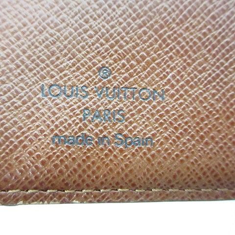 Louis Vuitton Monogram Porte Monnaie Billets Viennois Wallet Bifold Clasp Brown Brown, Tea,