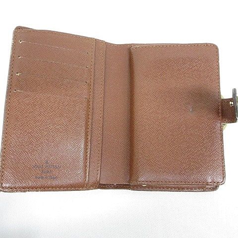 Louis Vuitton Monogram Porte Monnaie Billets Viennois Wallet Bifold Clasp Brown Brown, Tea,