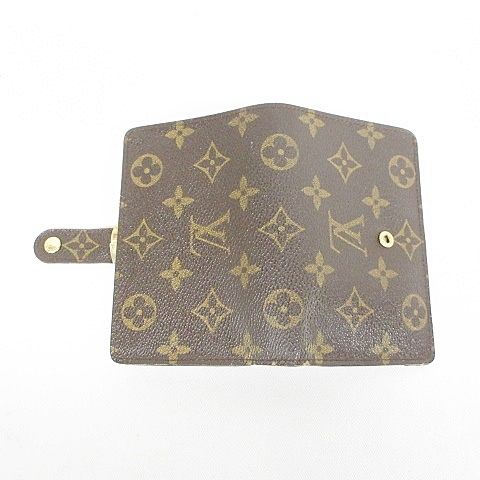 Louis Vuitton Monogram Porte Monnaie Billets Viennois Wallet Bifold Clasp Brown Brown, Tea,