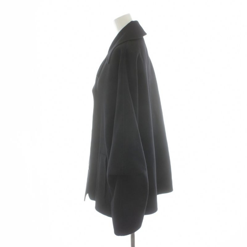 Loewe Wool Cashmere Short Coat Double 34 Black