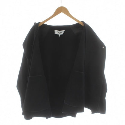 Loewe Wool Cashmere Short Coat Double 34 Black