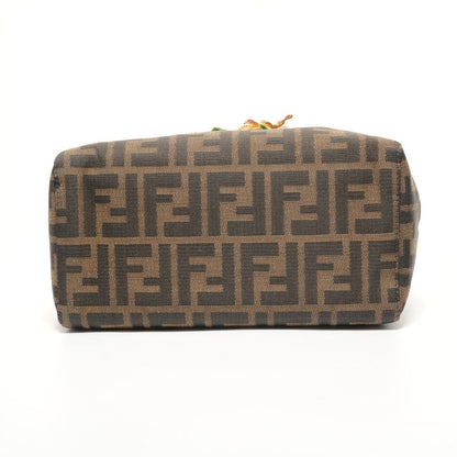Fendi Handbag Zucca Canvas Flower Motif