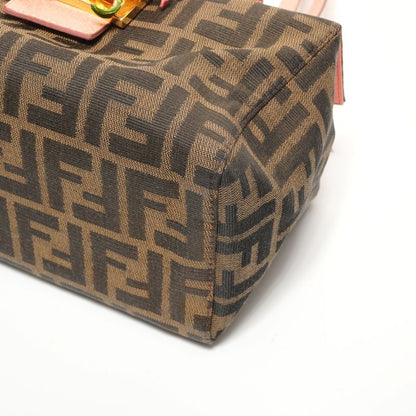Fendi Handbag Zucca Canvas Flower Motif