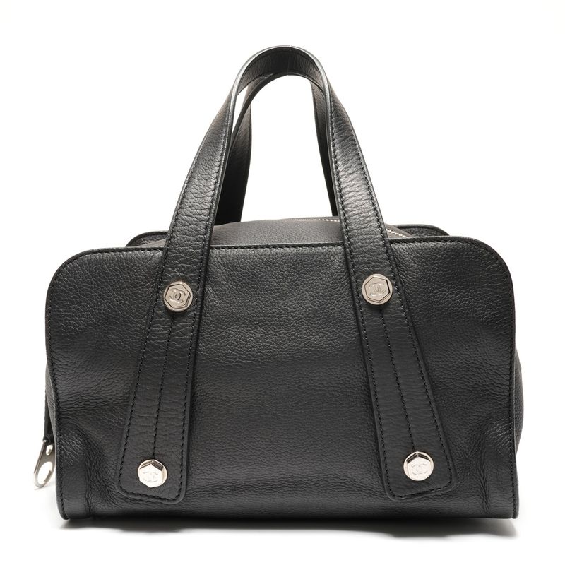 Chanel Handbag Leather Black