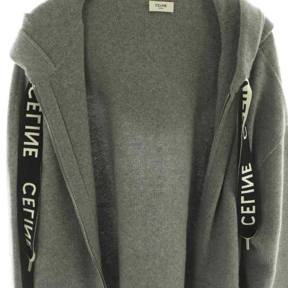 Celine Oversized Zip Hoodie Knit Zip Up Cashmere Wool Jacket