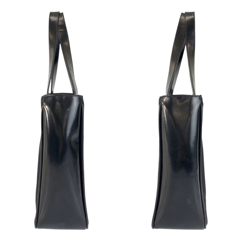 Prada Tessuto Black Silver Nylon Leather Handbag