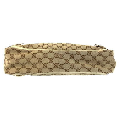 Gucci Beige Gold GG Canvas Leather Tote