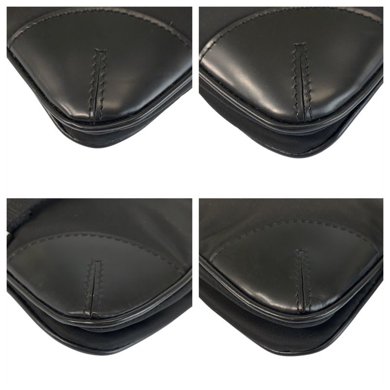 Prada Tessuto Black Nylon Leather Belt Bag