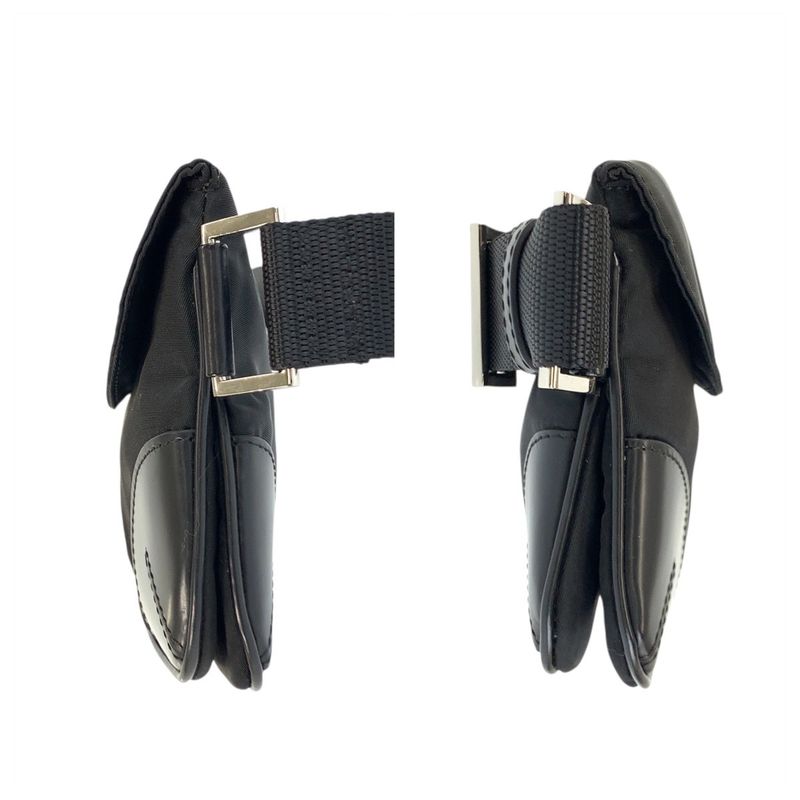 Prada Tessuto Black Nylon Leather Belt Bag