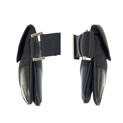 Prada Tessuto Black Nylon Leather Belt Bag