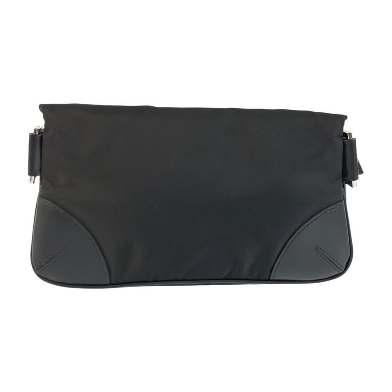 Prada Tessuto Black Nylon Leather Belt Bag