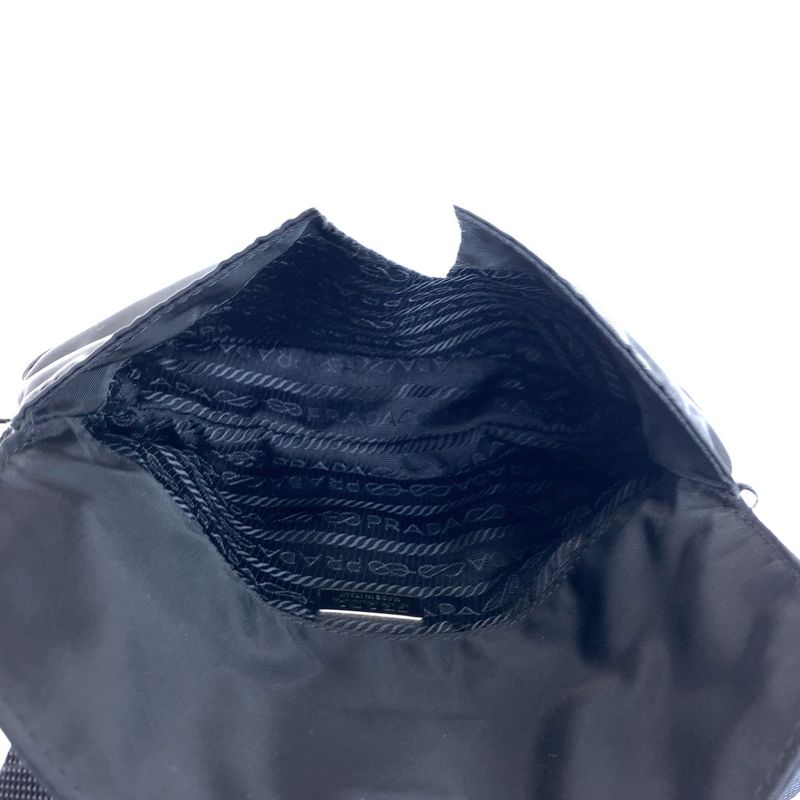 Prada Tessuto Black Nylon Leather Belt Bag