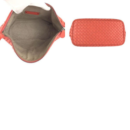 Bottega Veneta Intrecciato Pink Salmon Leather Shoulder Bag Salmon