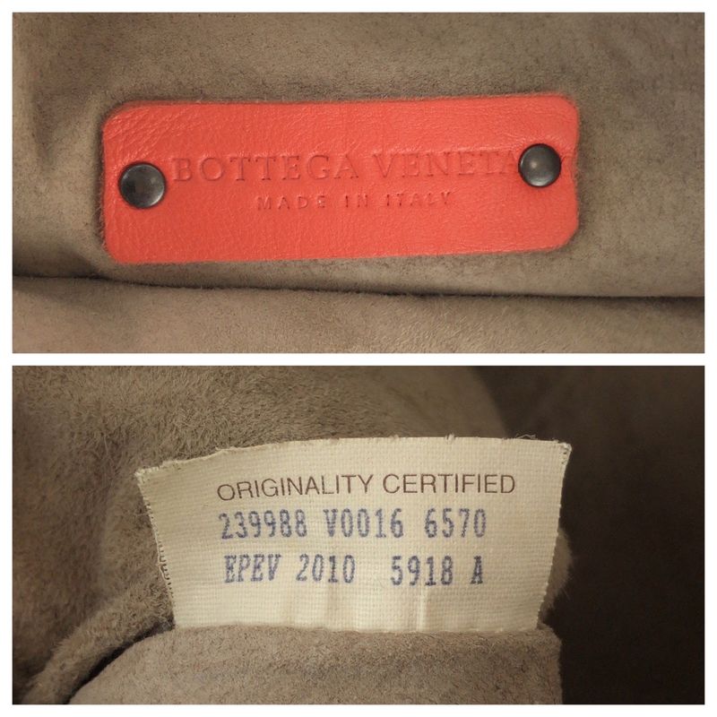 Bottega Veneta Intrecciato Pink Salmon Leather Shoulder Bag Salmon