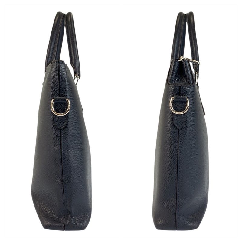 Louis Vuitton Taiga Anton Ocean Navy Silver Business Bag