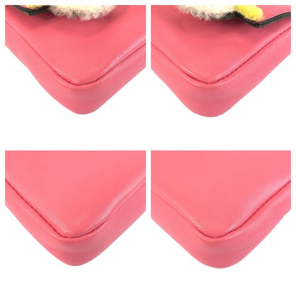 Fendi Monster Star Micro Baguette Pink Silver Shoulder Bag