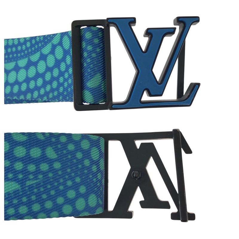 Louis Vuitton Ceinture LV Webbing Yayoi Kusama Blue Black Textile