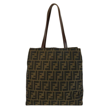 Fendi Vintage Zucca Brown Canvas Leather 71 1 991 Tote Shoulder Bag