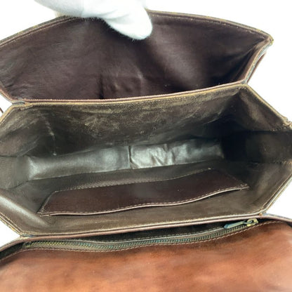 Fendi Vintage Zucca Brown Gold Canvas Leather Shoulder Bag Pochette