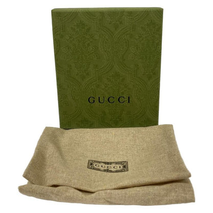 Gucci Key Case GG Marmont Bamboo Closure Red Beige 6 Hooks Leather Key Holder X