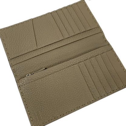 Fendi Wallet Selleria Gray Leather