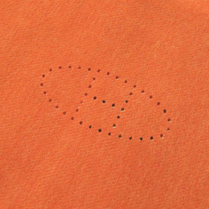 Hermes Logo Cashmere Orange Scarf