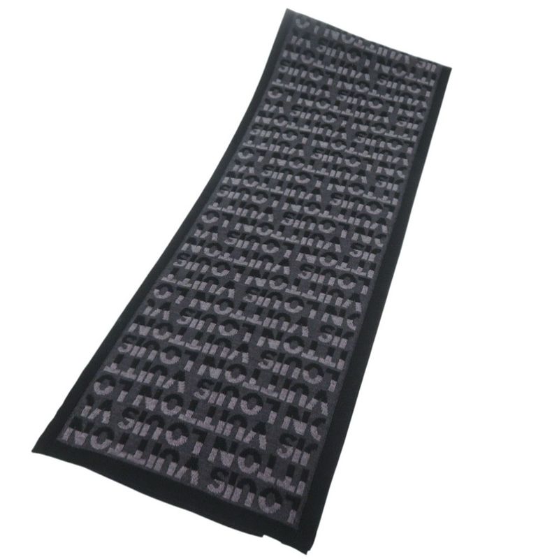 Louis Vuitton Echarpe LV Split Wool Anthracite Scarf Gray